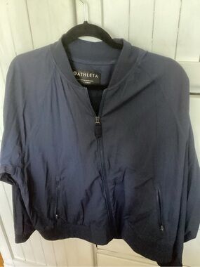 Athleta Women's Deep Navy Zip Bomber Jacket